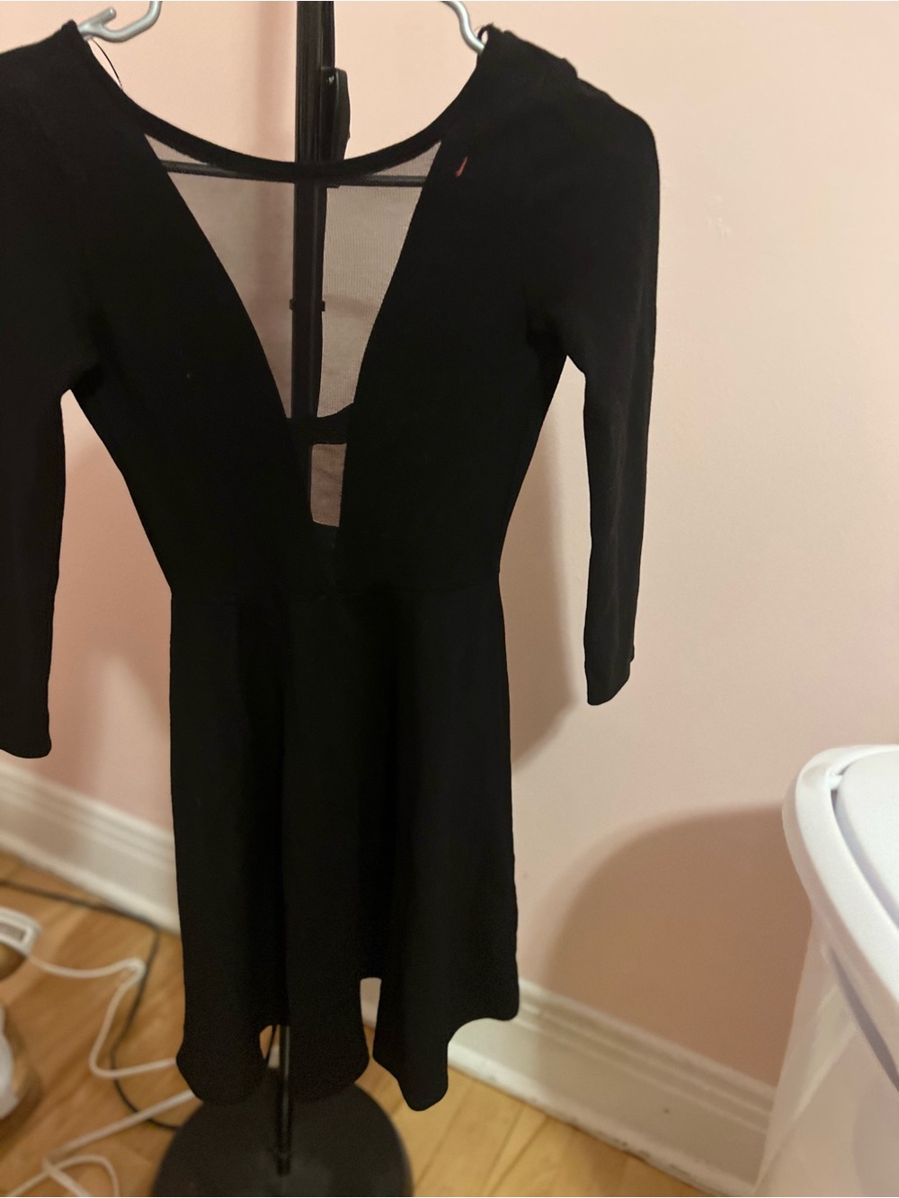 Black V-Back Skater Dress - Women's